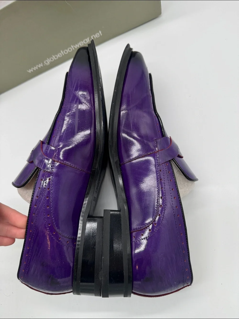 LEATHER SHOE (NATHAN) with pocket square and bow-tie